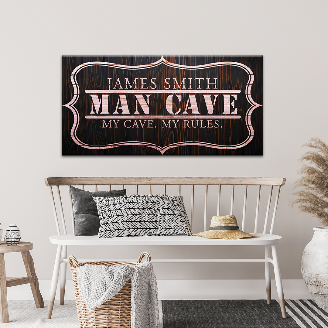 My Cave My Rules Sign Style 2 - Image by Tailored Canvases