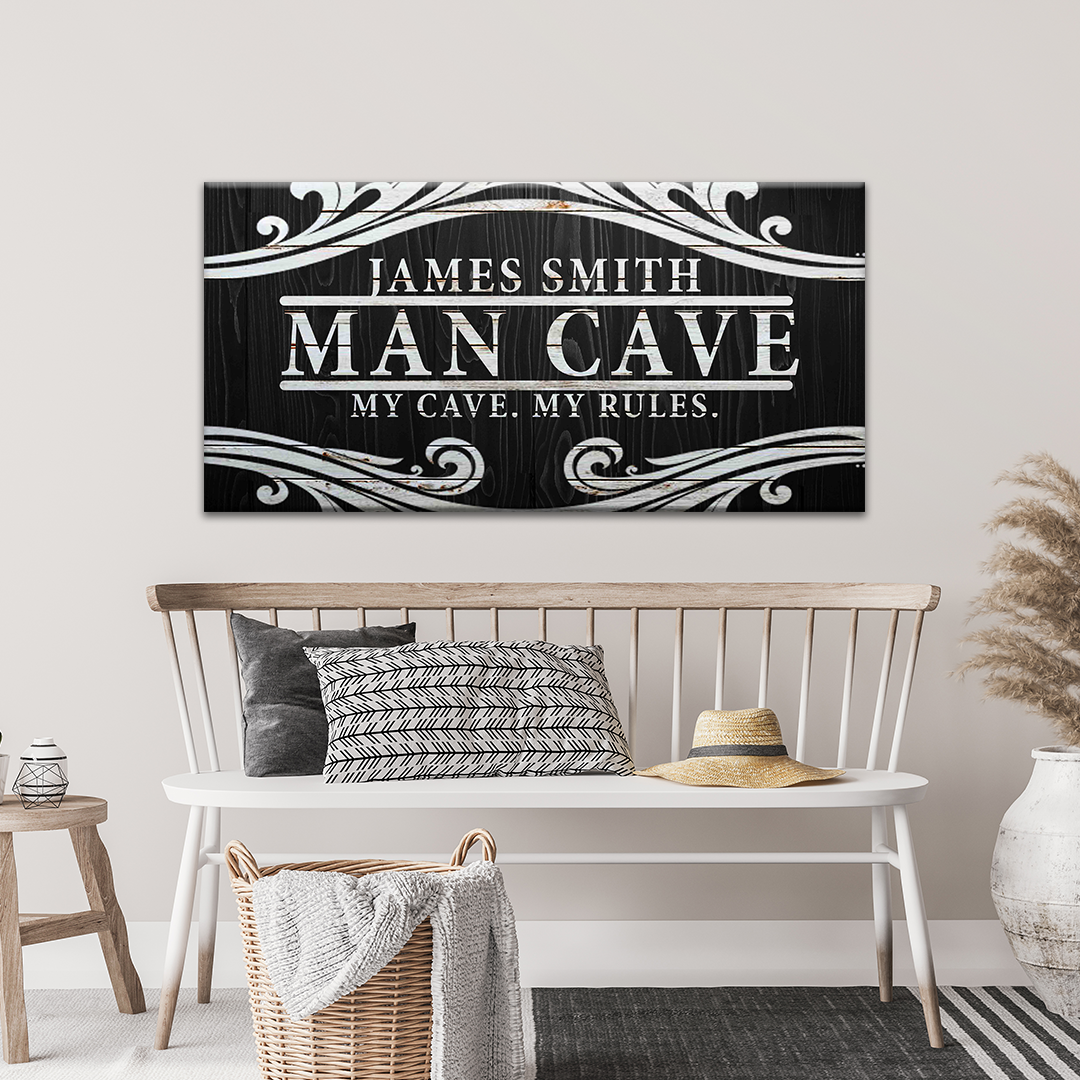 My Cave My Rules Sign Style 3 - Image by Tailored Canvases