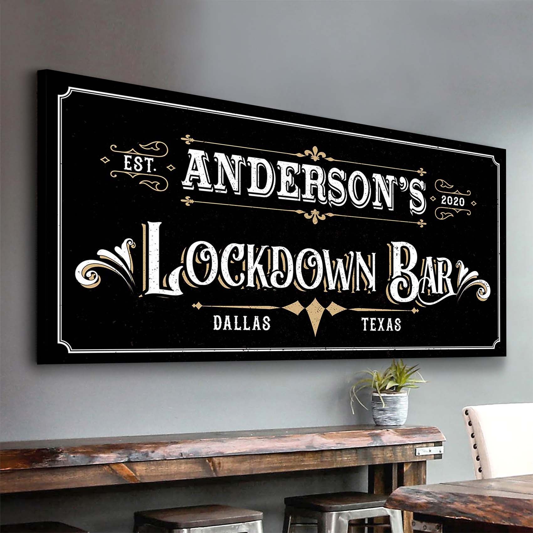 Lockdown Bar Sign - Image by Tailored Canvases