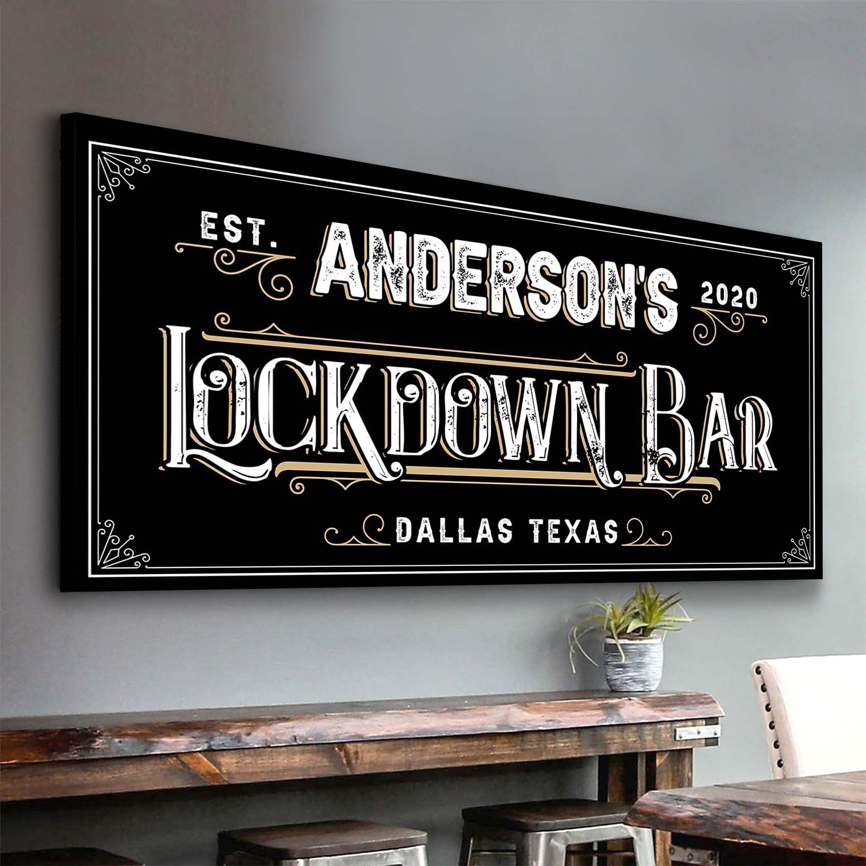 Lockdown Bar Sign Style 1 - Image by Tailored Canvases