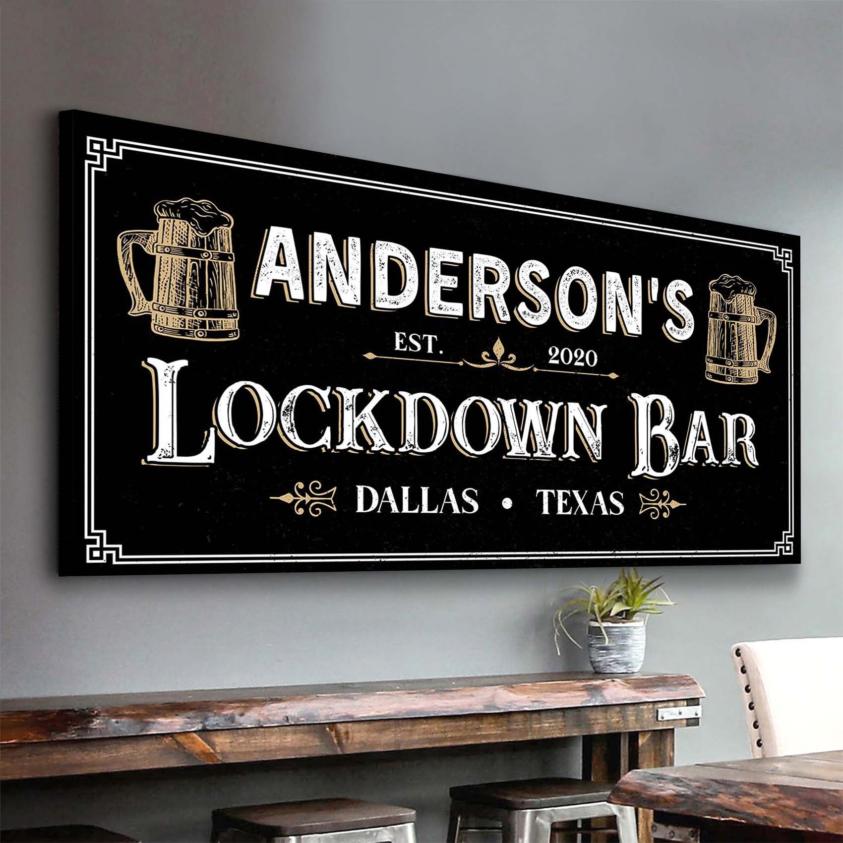 Lockdown Bar Sign Style 2 - Image by Tailored Canvases