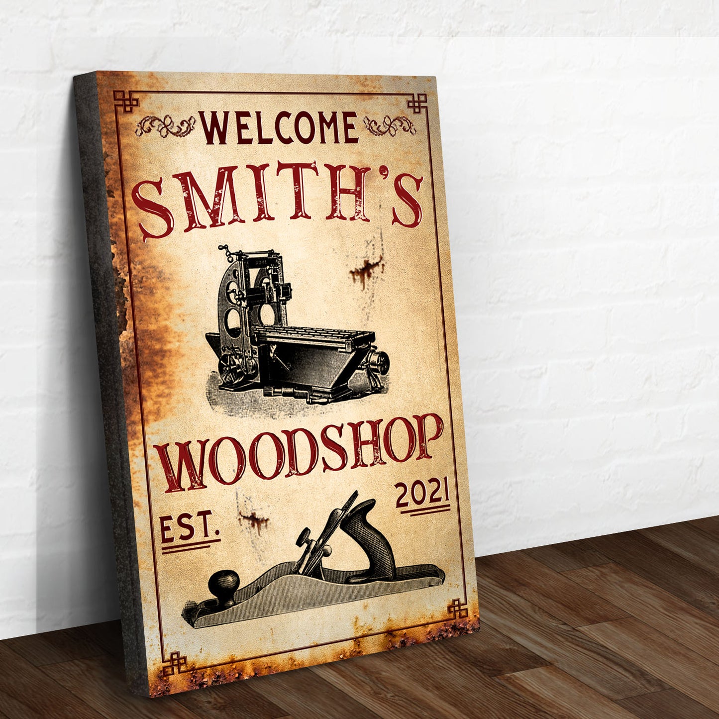 Woodshop Sign II Style 2 - Image by Tailored Canvases