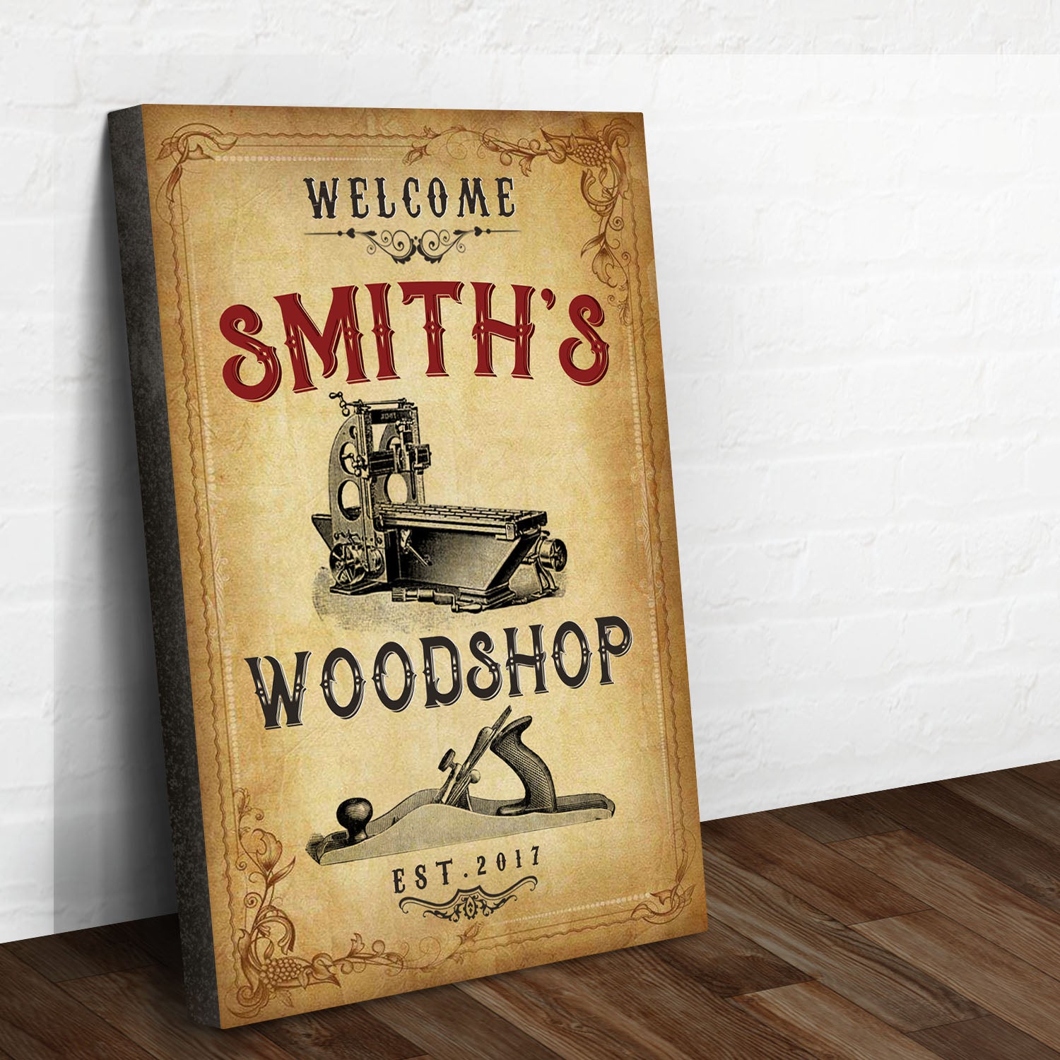 Woodshop Sign II - Image by Tailored Canvases