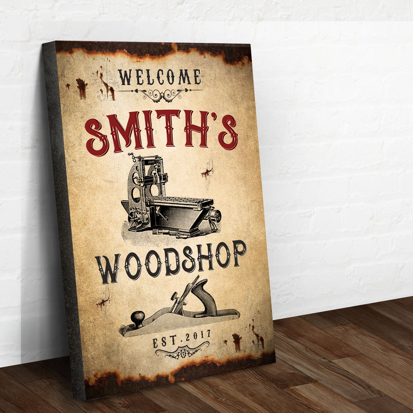 Woodshop Sign II Style 1 - Image by Tailored Canvases
