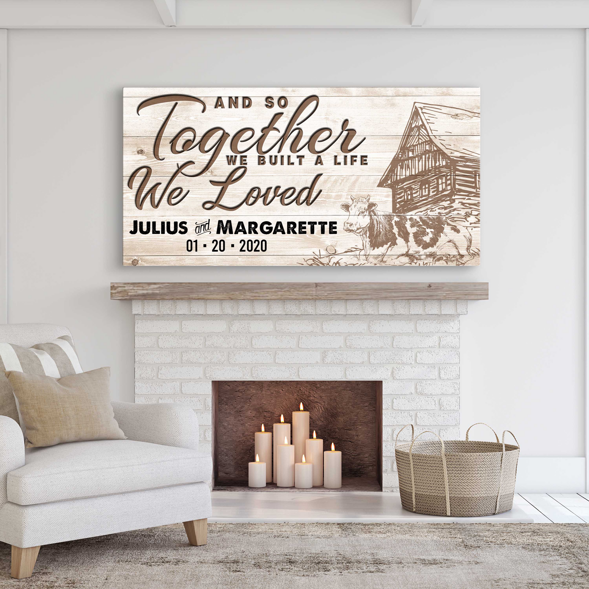 Together We Built a Life we Loved Sign - Image by Tailored Canvases