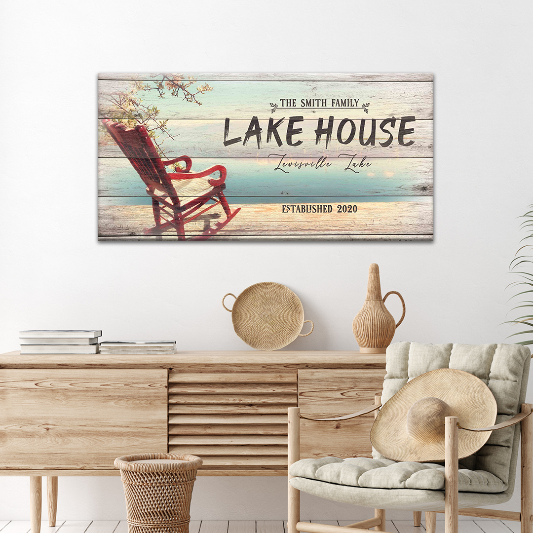 Vintage Lake House Sign - Image by Tailored Canvases