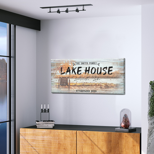 Vintage Lake House Sign Style 1 - Image by Tailored Canvases
