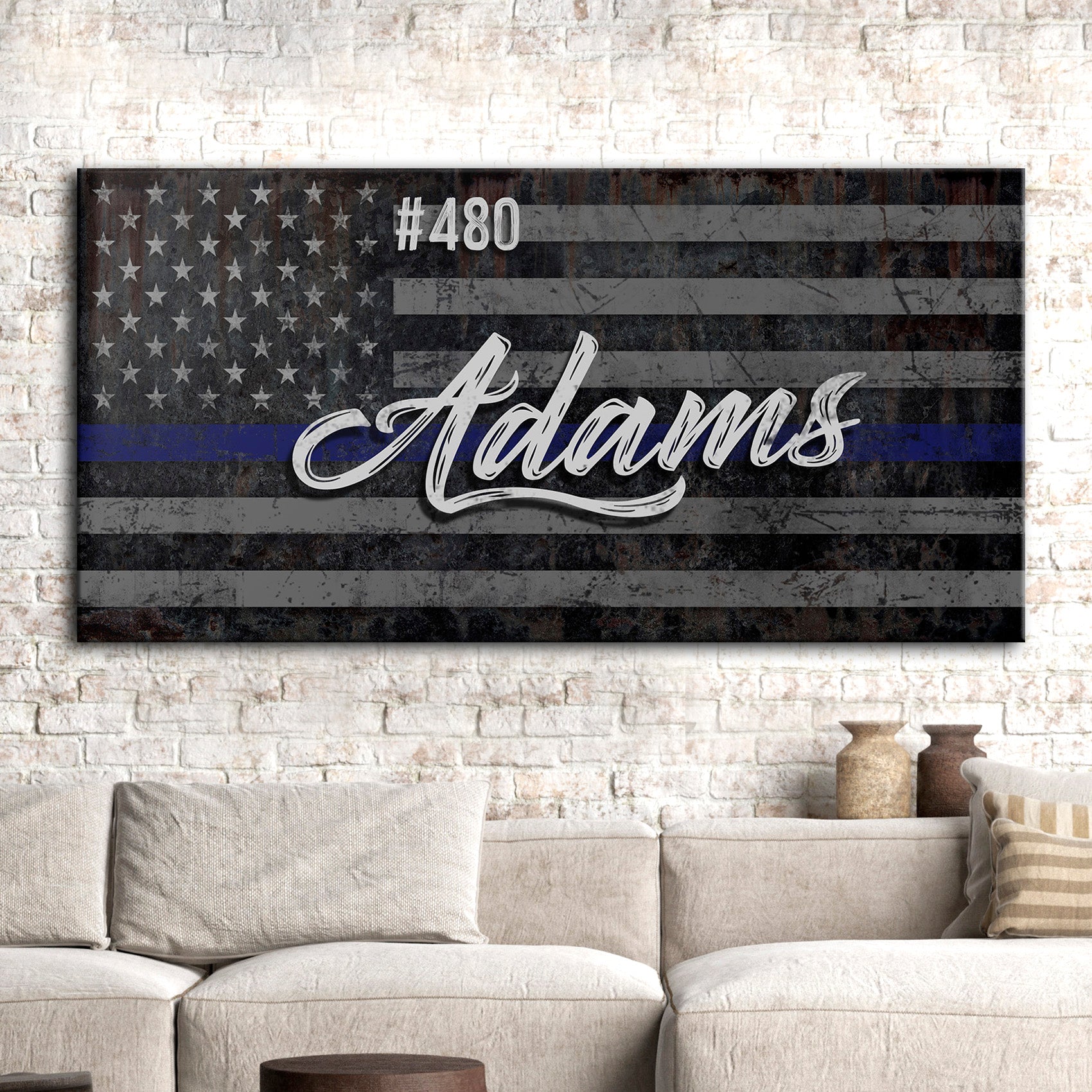 Police Sign I Style 3 - Image by Tailored Canvases