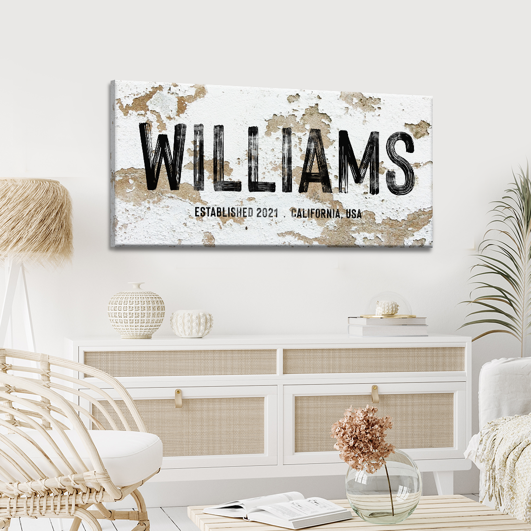 Name Sign - Personalized Huge Canvas Style 1 - Wall Art Image by Tailored Canvases