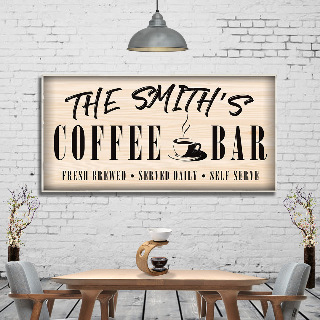 Coffee Bar - Personalized Huge Canvas Style 1 - Wall Art Image by Tailored Canvases