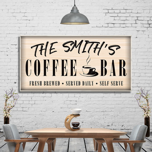 Coffee Bar - Personalized Huge Canvas Style 1 - Wall Art Image by Tailored Canvases