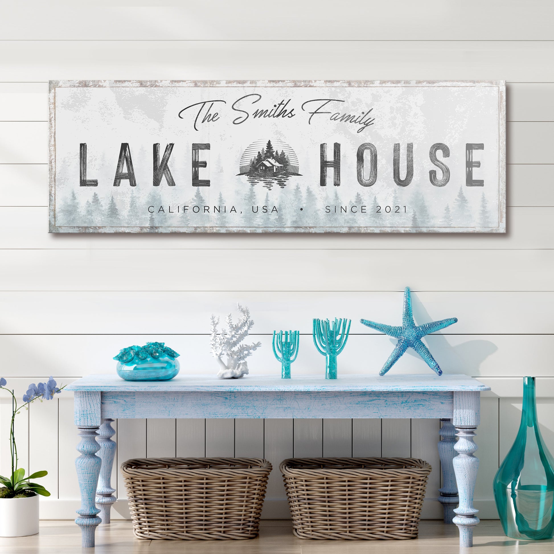 Family Lake House Sign II - Image by Tailored Canvases