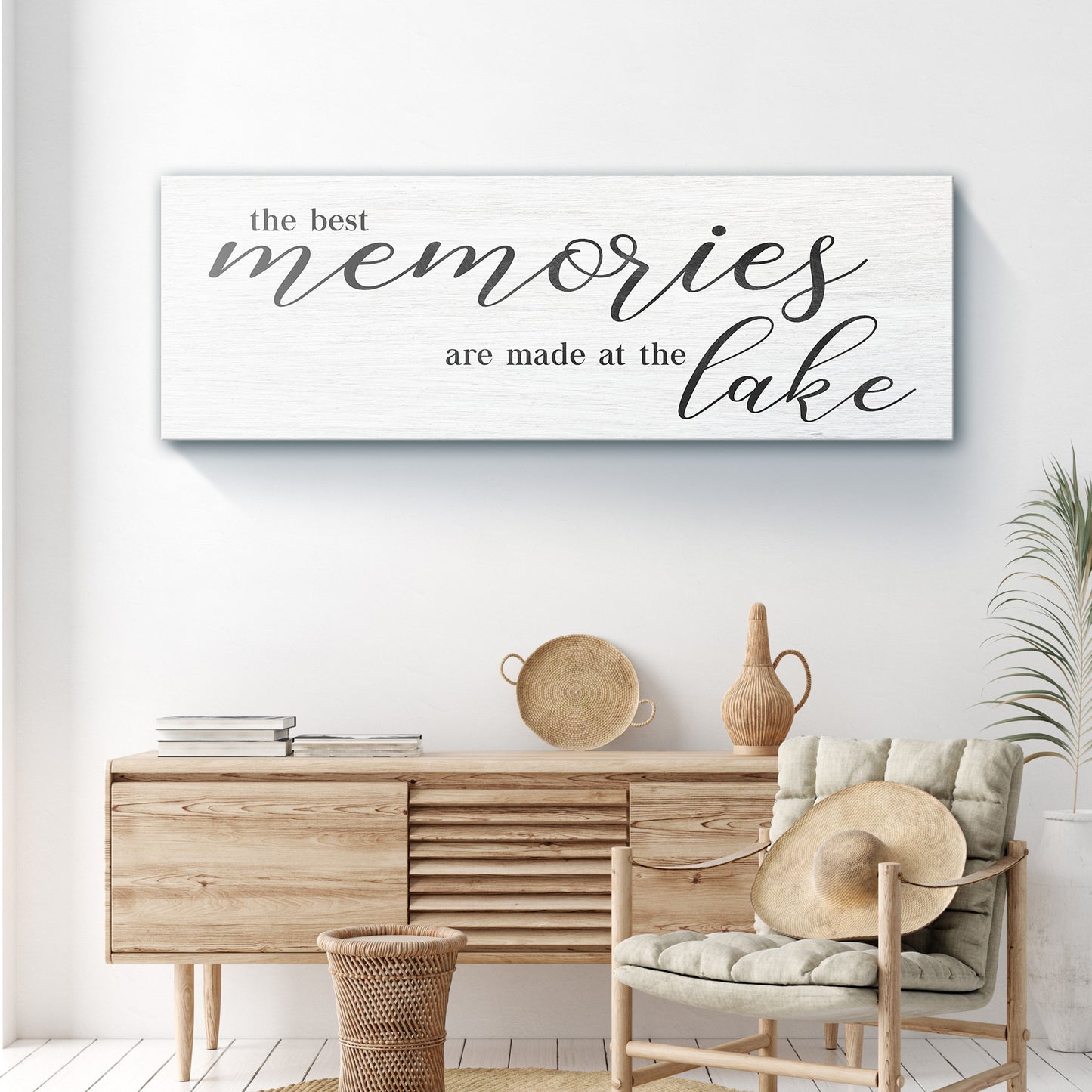 Best Memories At The Lake Sign Style 1 - Image by Tailored Canvases