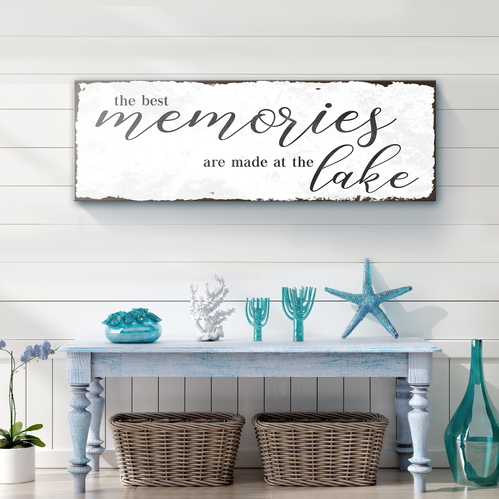 Best Memories At The Lake Sign Style 2 - Image by Tailored Canvases
