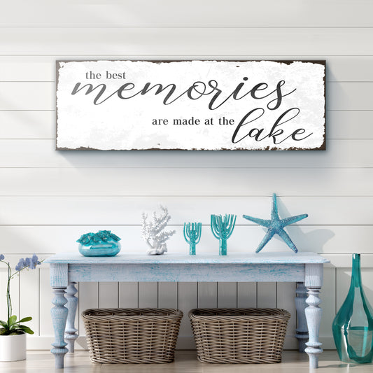 Best Memories At The Lake Sign Style 2 - Image by Tailored Canvases