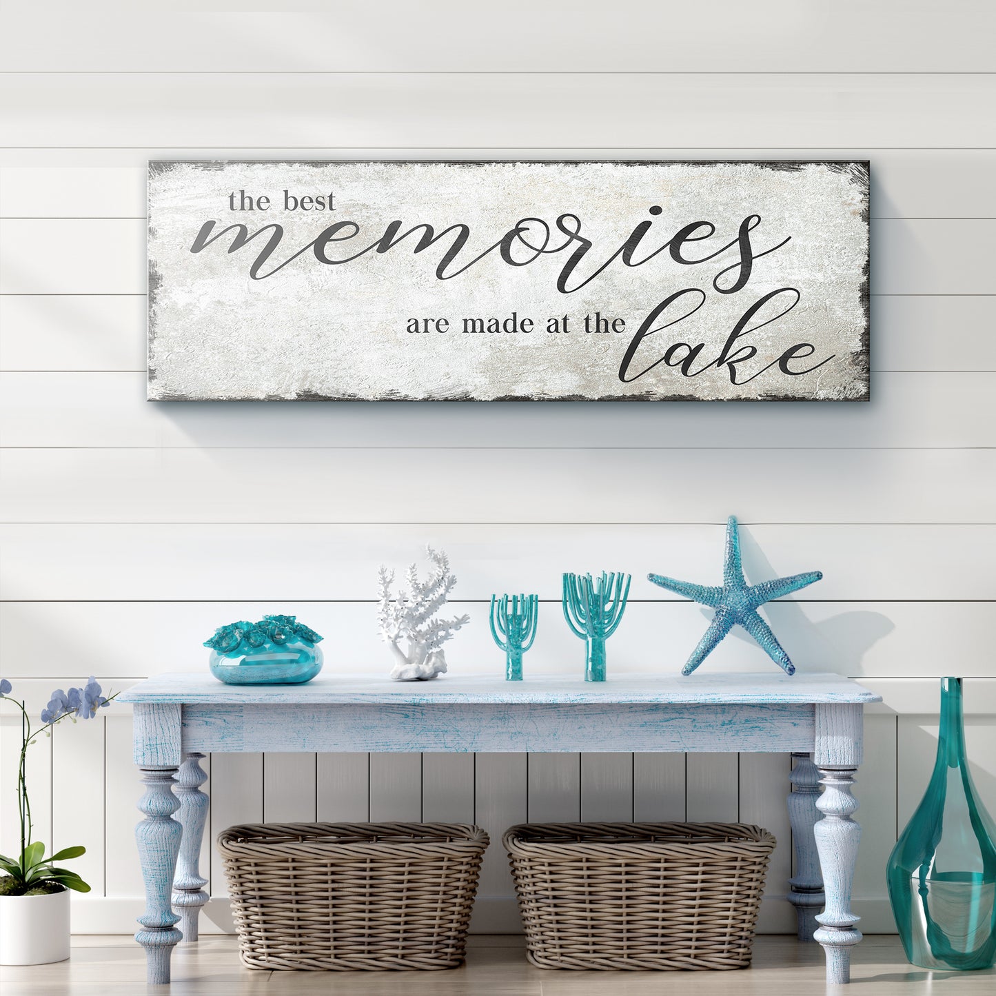 Best Memories At The Lake Sign Style 3 - Image by Tailored Canvases