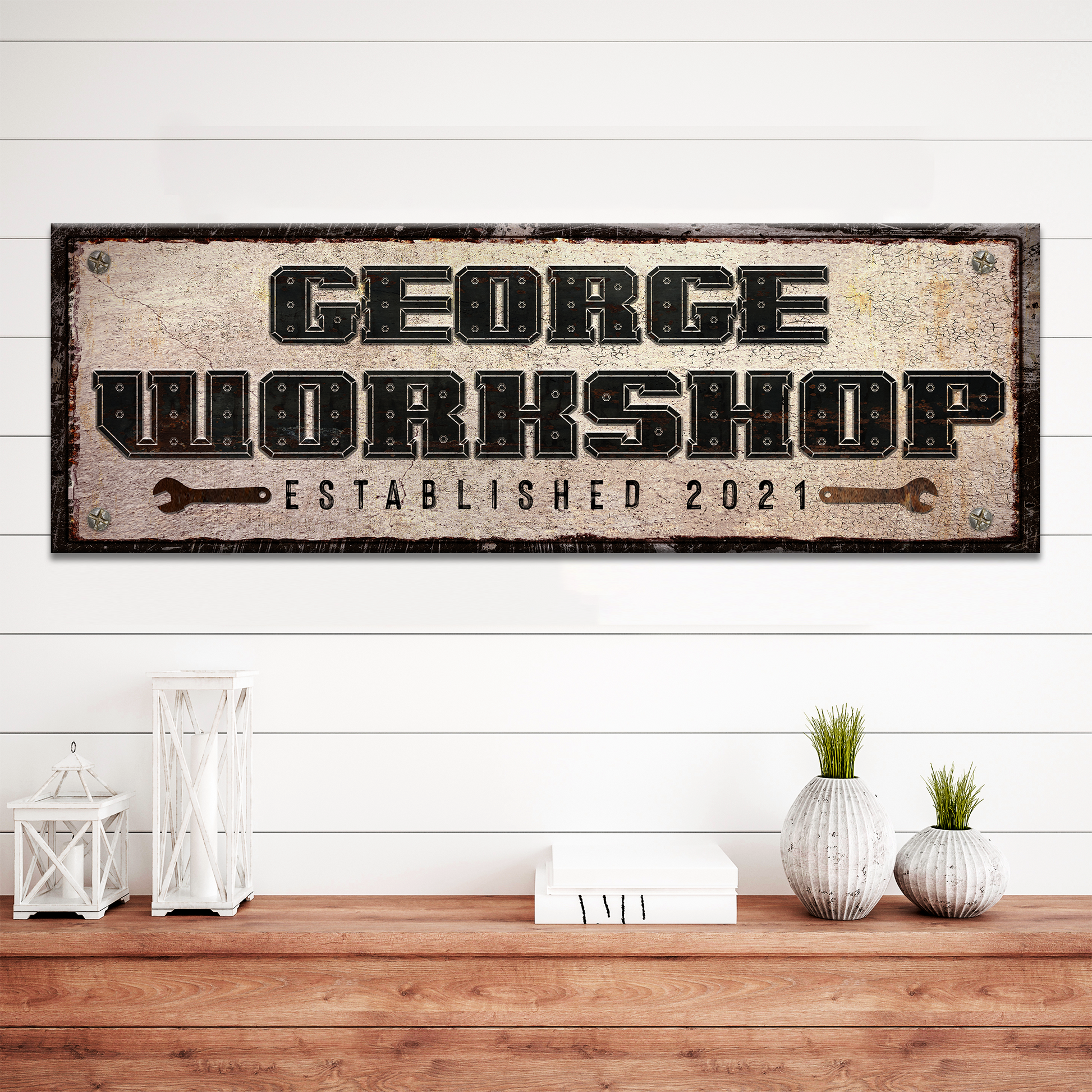 Family Workshop Sign - Image by Tailored Canvases