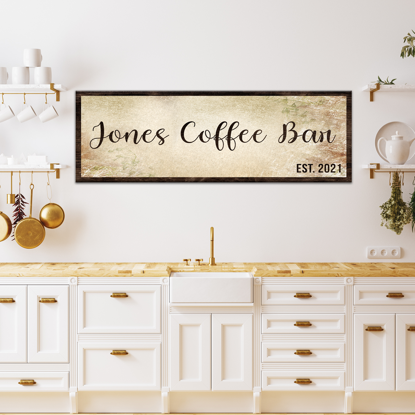 Coffee Bar Sign III Style 1 - Image by Tailored Canvases