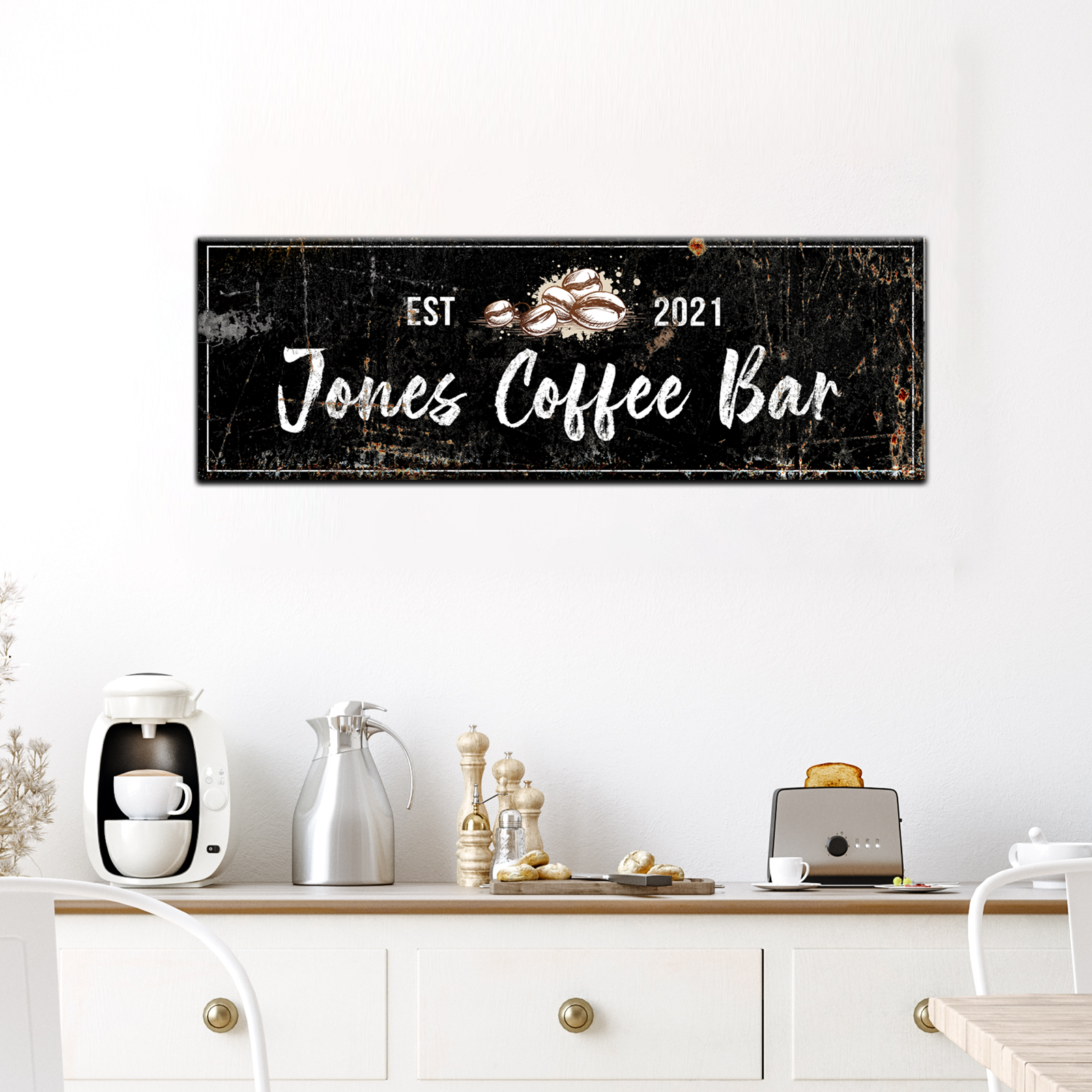 Coffee Bar Sign III Style 4 - Image by Tailored Canvases