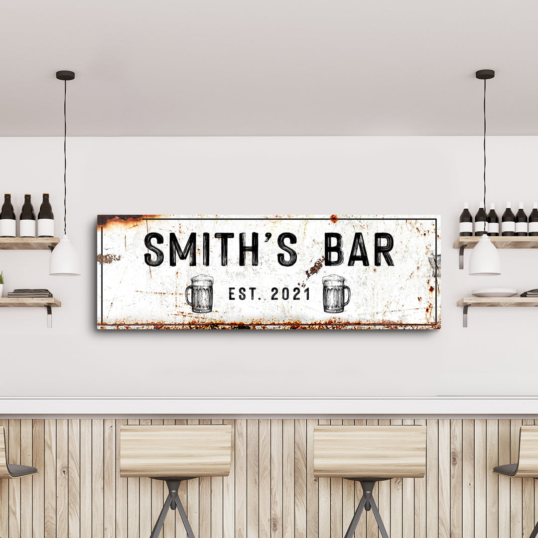 Family Bar Rustic Sign - Image by Tailored Canvases