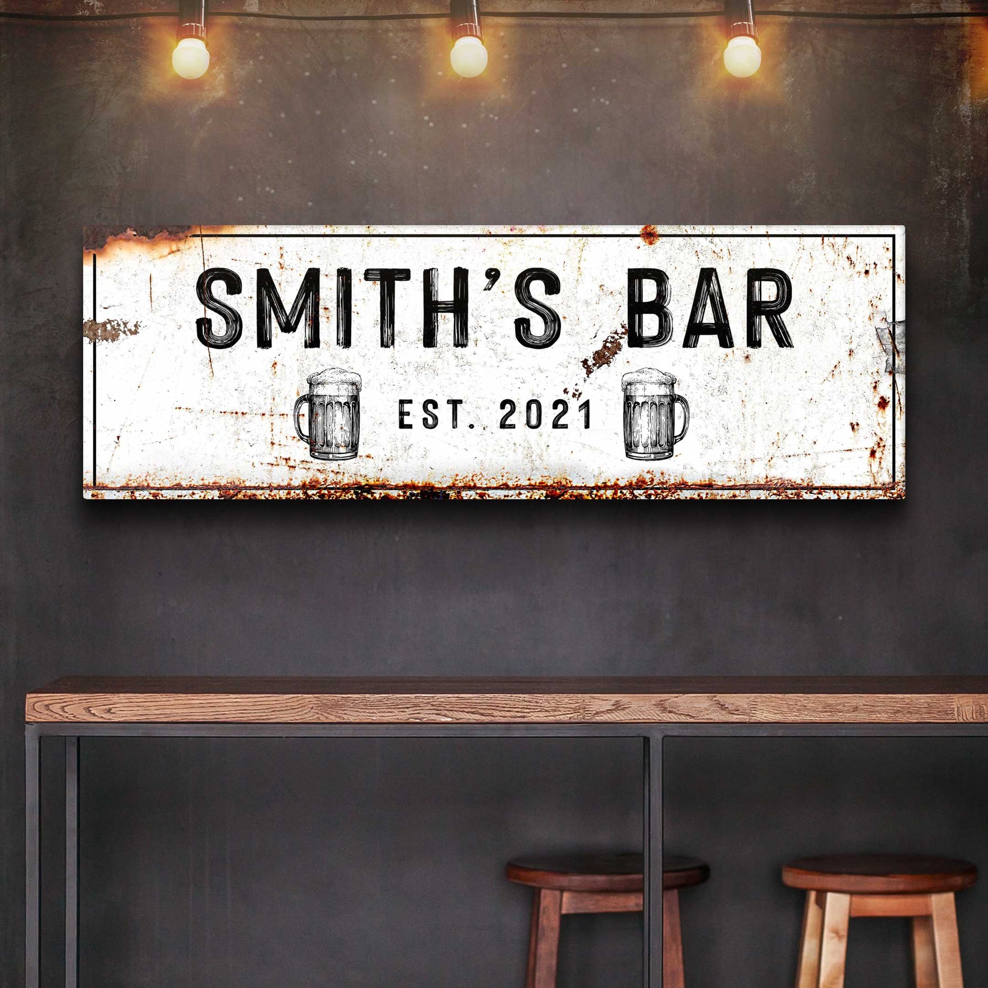 Family Bar Rustic Sign Style 1 - Image by Tailored Canvases