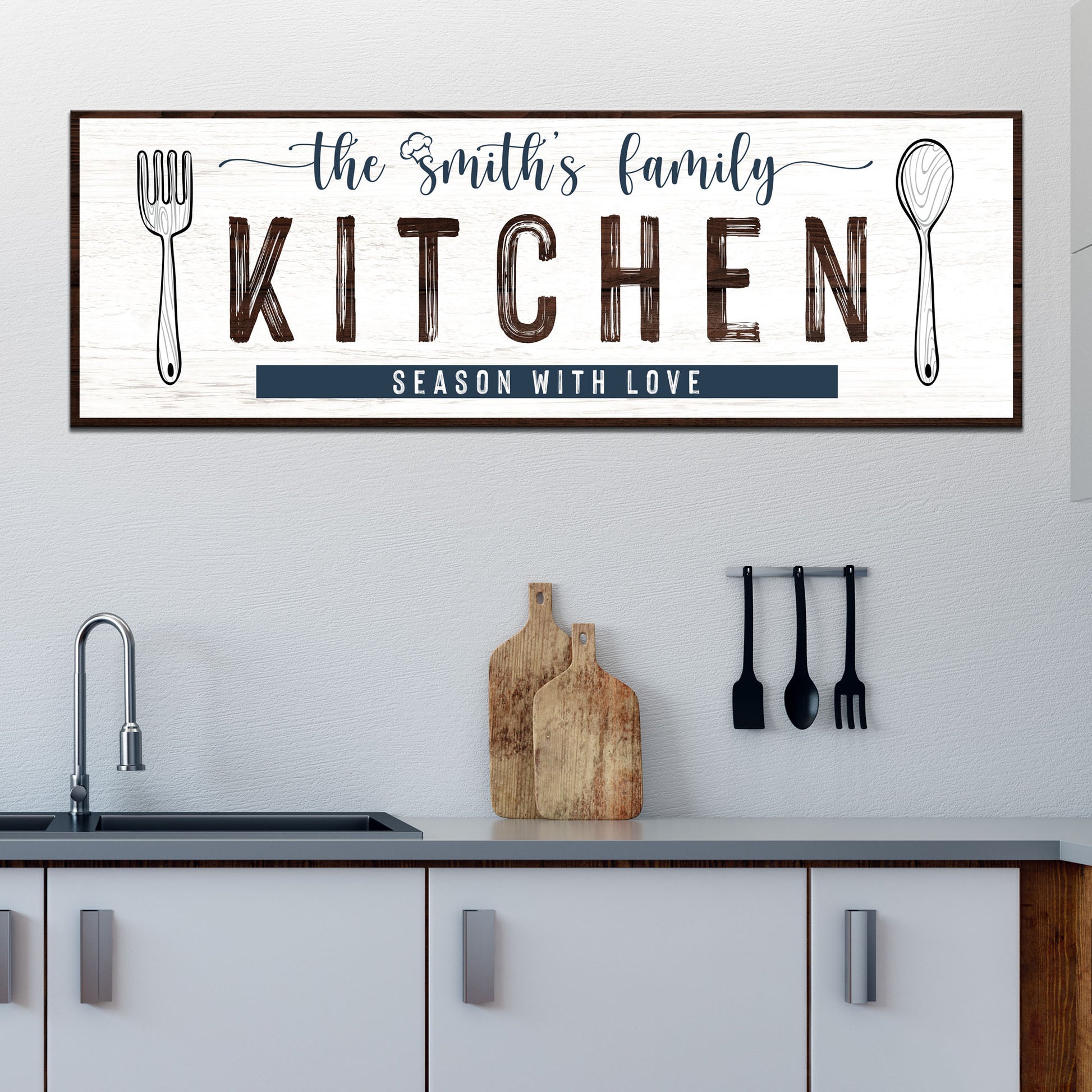 Family Kitchen Sign IV Style 2 - Image by Tailored Canvases