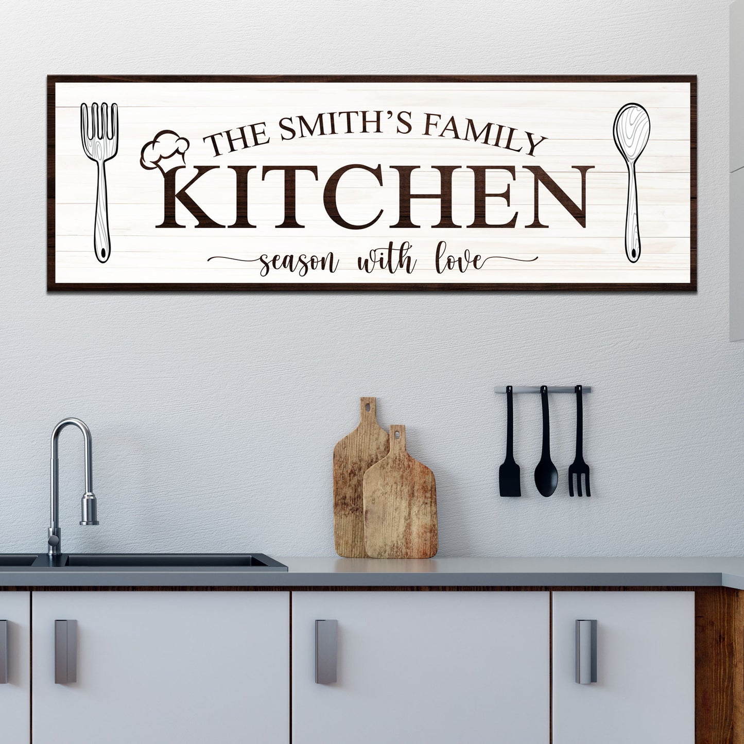 Family Kitchen Sign IV Style 3 - Image by Tailored Canvases