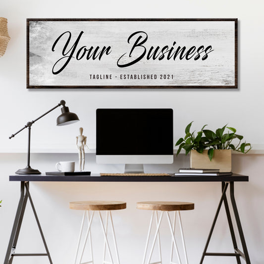 Your Business Tagline Sign - Image by Tailored Canvases