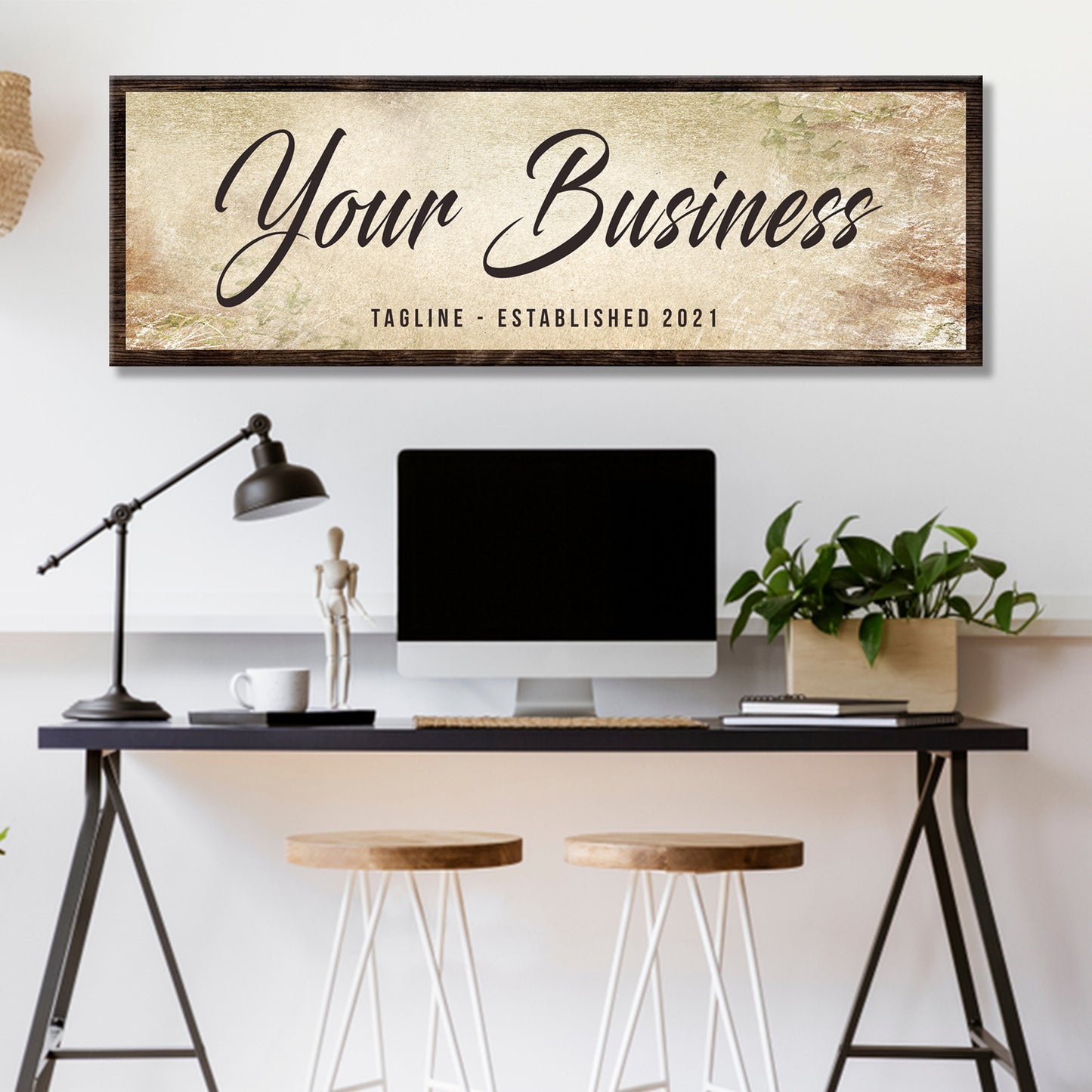 Your Business Tagline Sign Style 2 - Image by Tailored Canvases