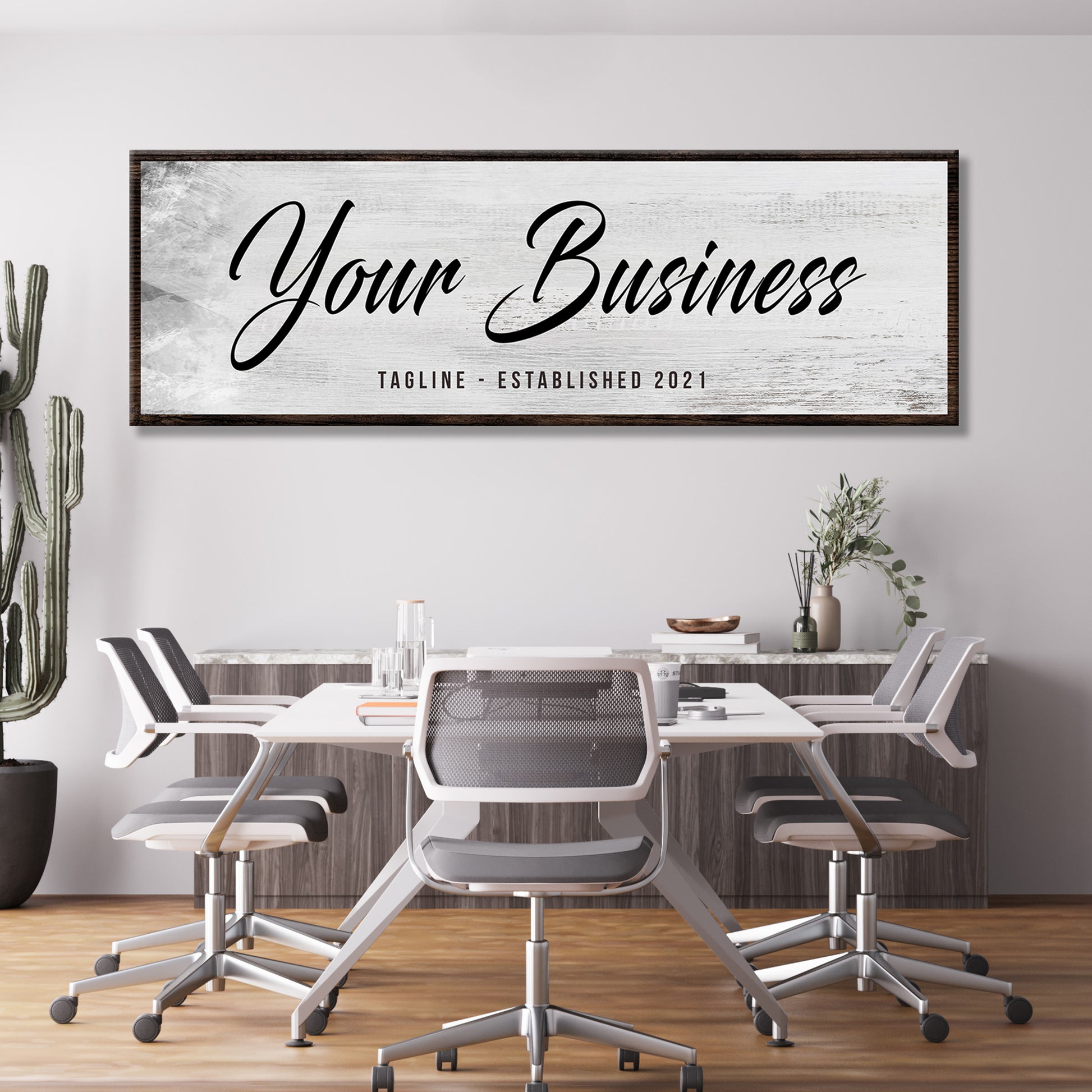 Your Business Tagline Sign Style 1 - Image by Tailored Canvases