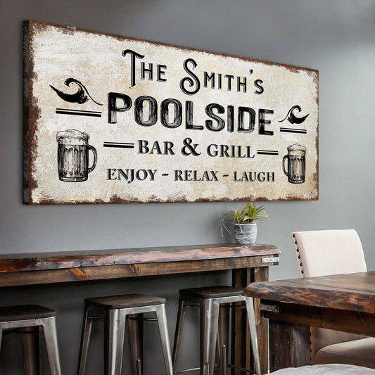 Poolside Bar and Grill Sign - Image by Tailored Canvases