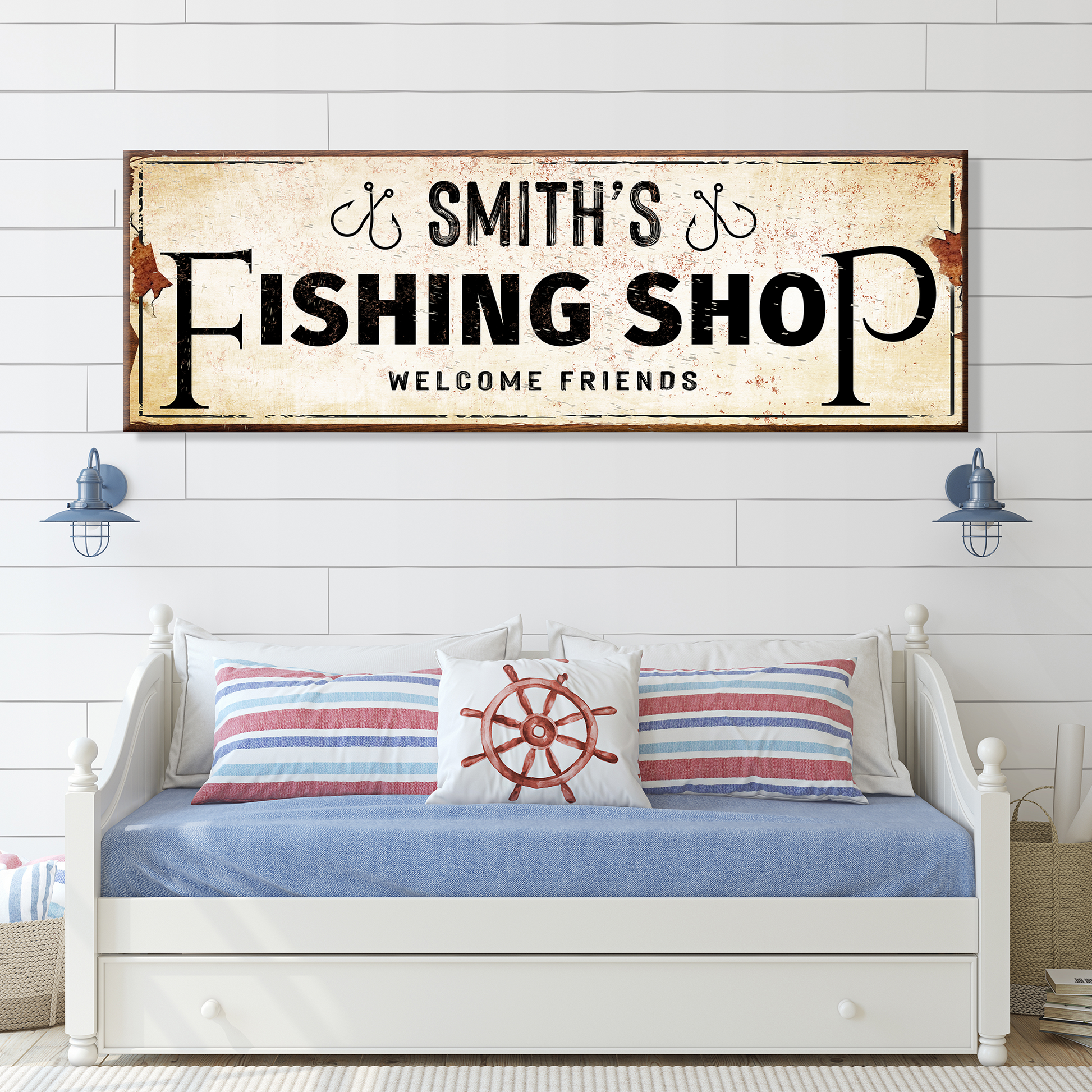 Fishing Shop Sign Style 1 - Image by Tailored Canvases