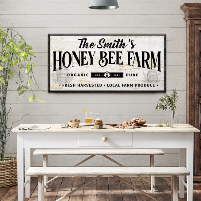 Honey Bee Farm Sign | Customizable Canvas by Tailored Canvases