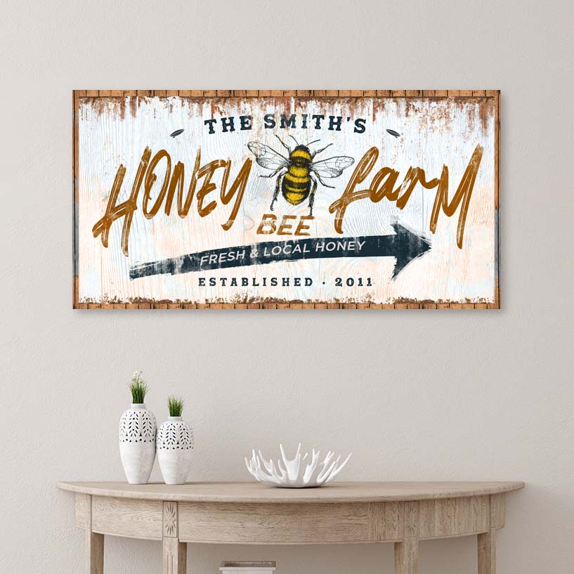 Honey Bee Farm Sign II - Image by Tailored Canvases
