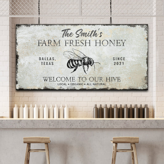 Family Farm Fresh Honey Sign - Image by Tailored Canvases