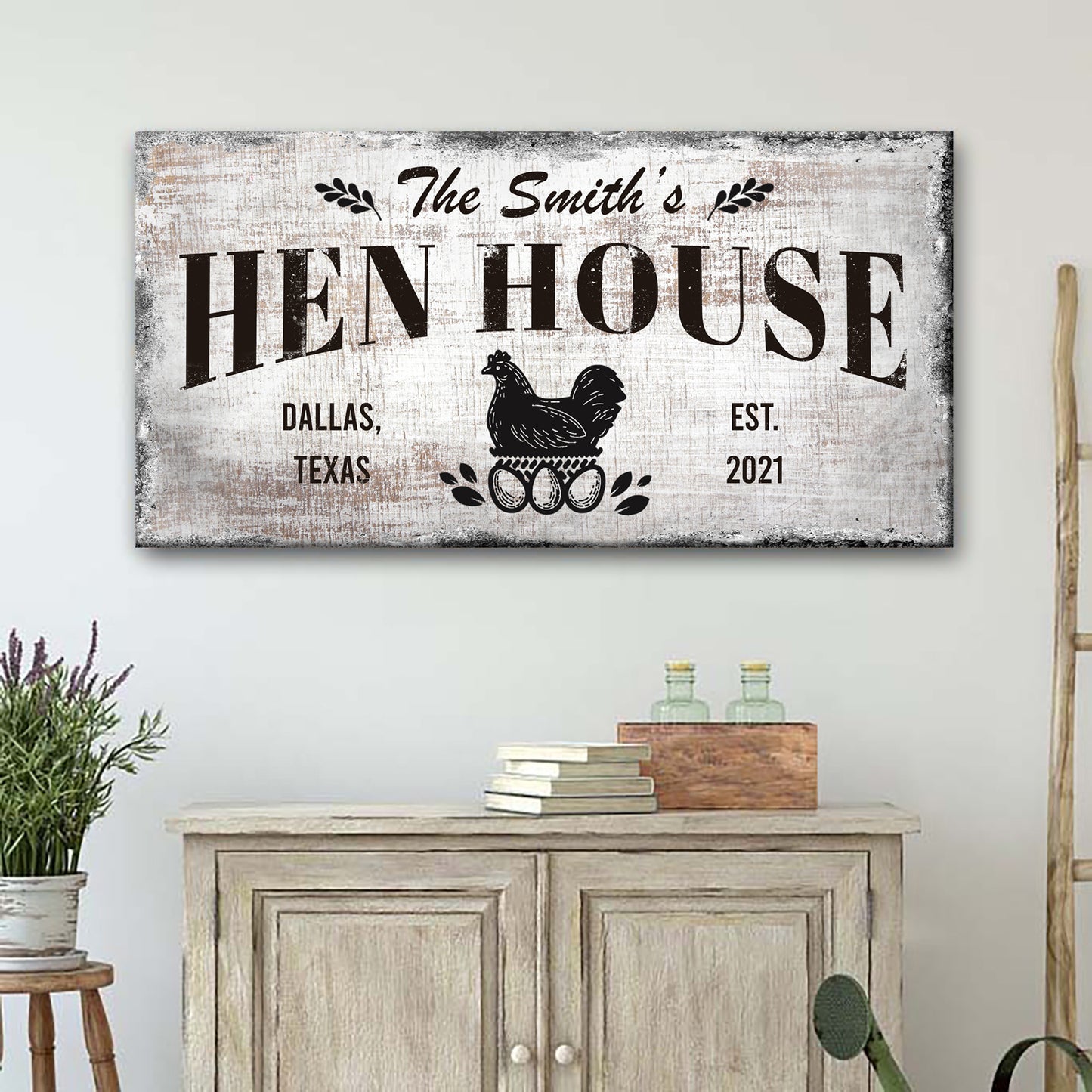 Family Hen House Sign - Image by Tailored Canvases