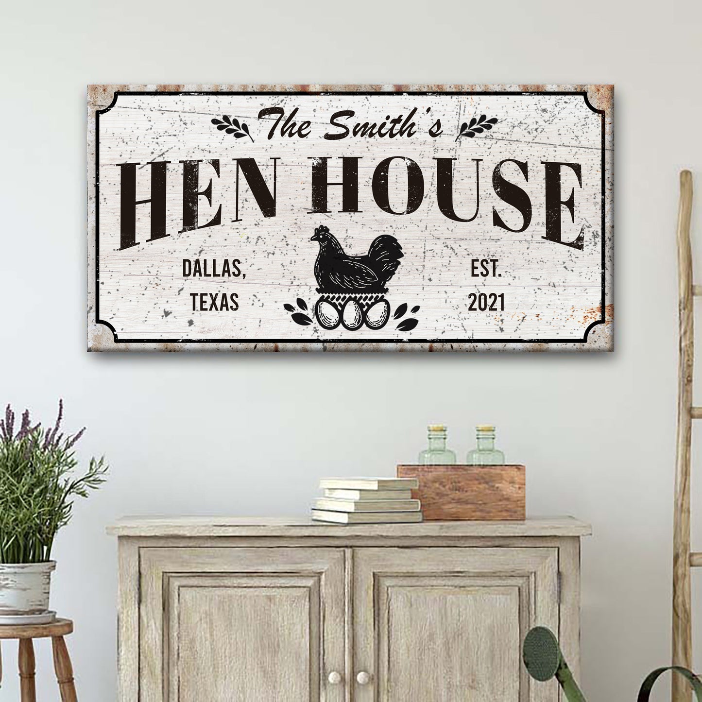 Family Hen House Sign Style 3 - Image by Tailored Canvases