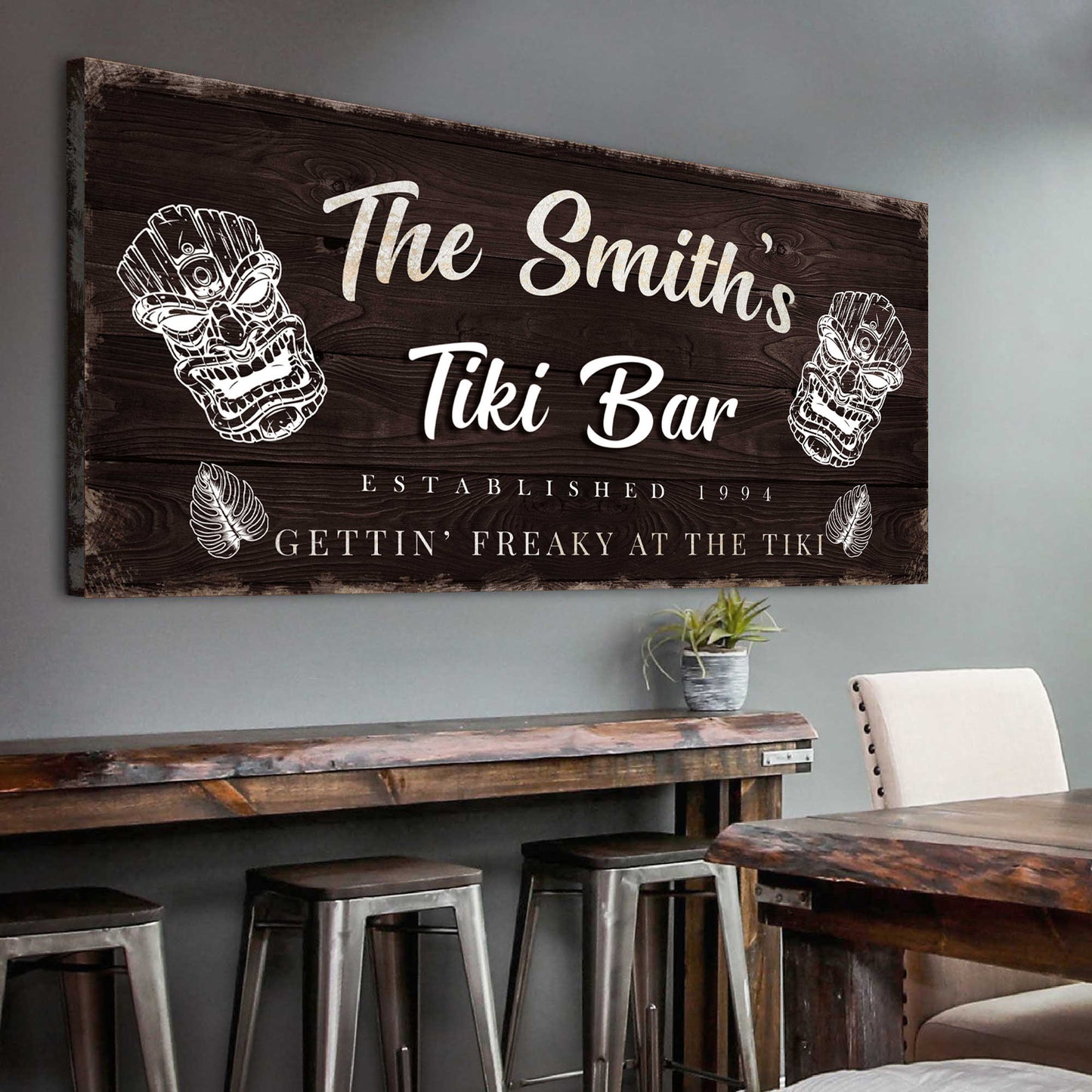Tiki Bar Sign Style 3 - Image by Tailored Canvases