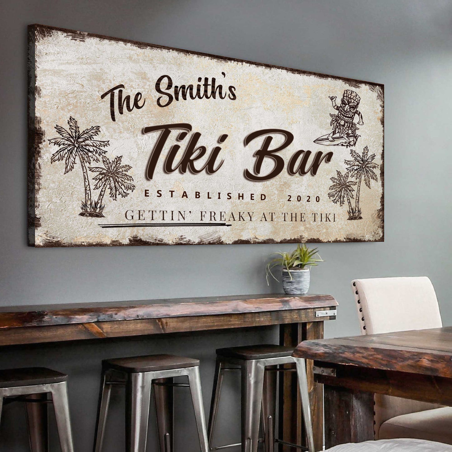 Tiki Bar Sign Style 4 - Image by Tailored Canvases