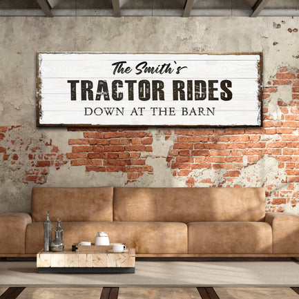 Tractor Rides Sign  - Image by Tailored Canvases