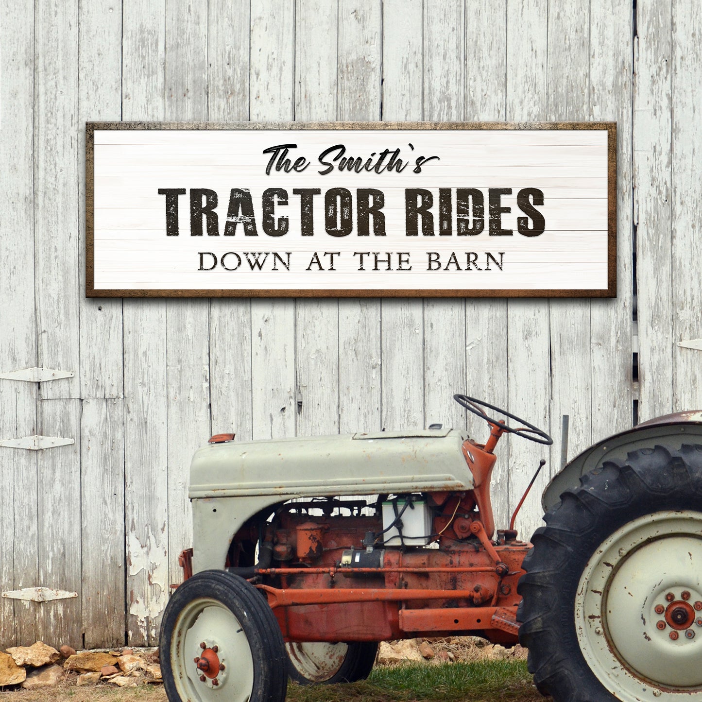 Tractor Rides Sign Style 2 - Image by Tailored Canvases