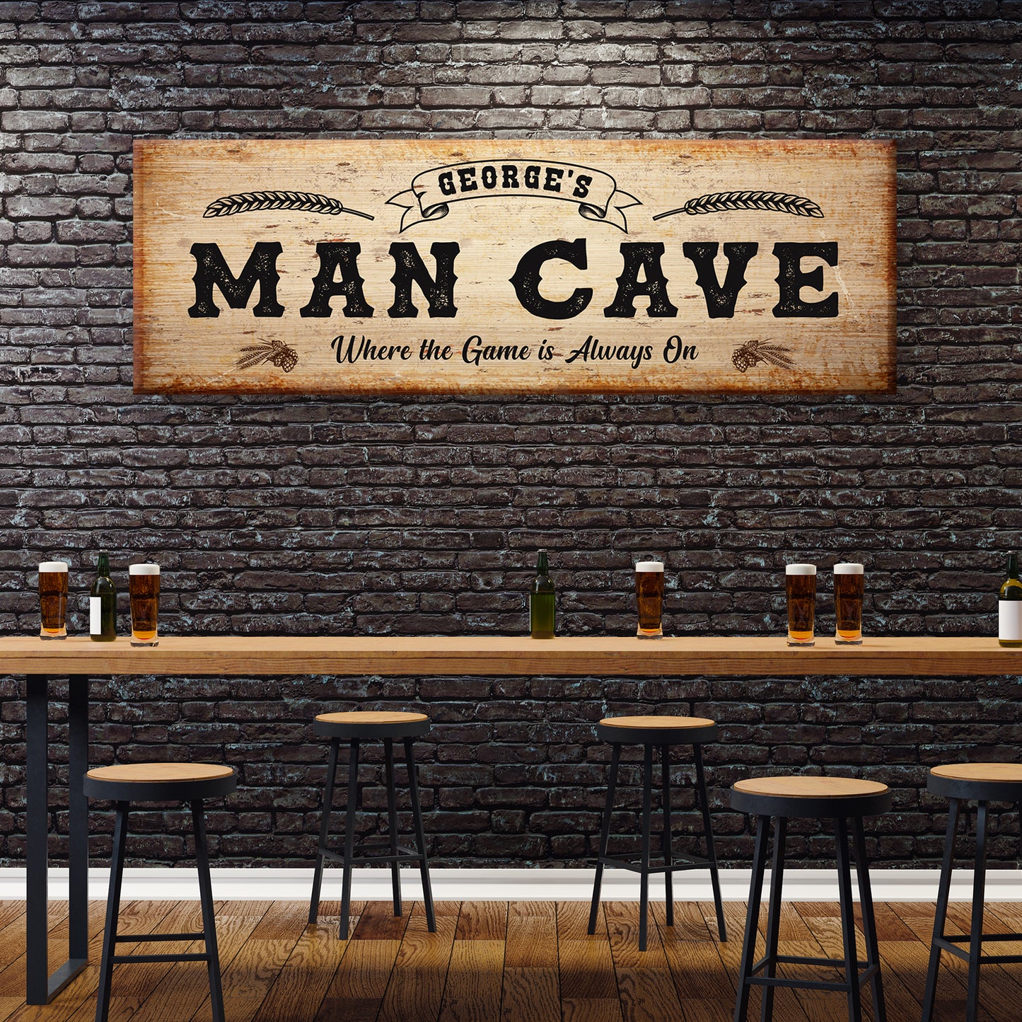 Man Cave Sign II Style 1 - Image by Tailored Canvases