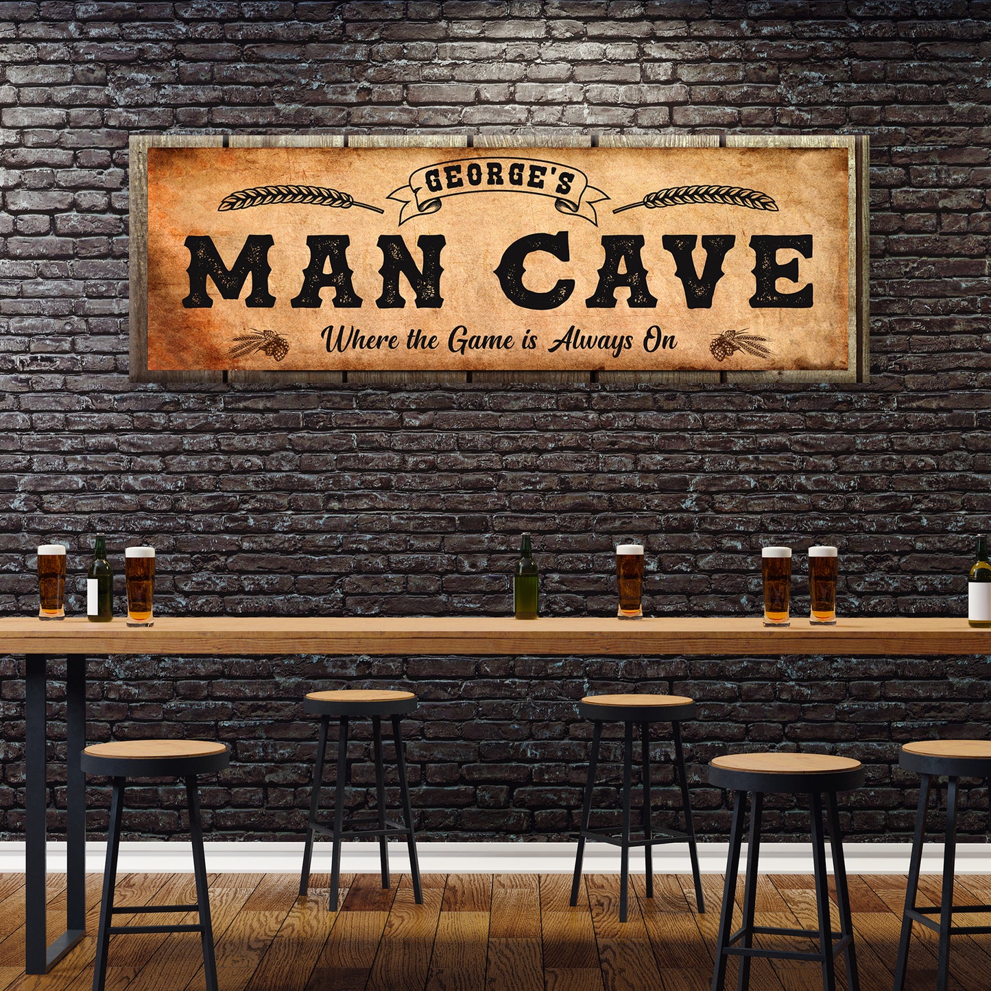 Man Cave Sign II Style 2 - Image by Tailored Canvases