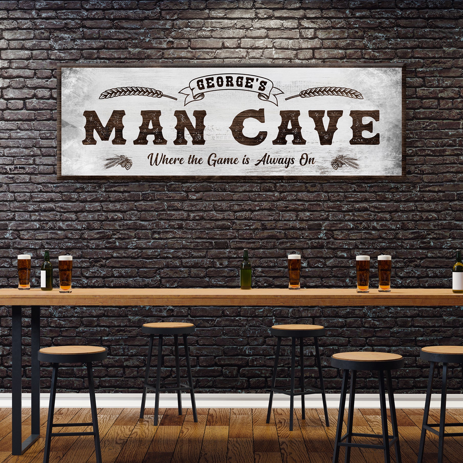 Man Cave Sign II Style 3 - Image by Tailored Canvases