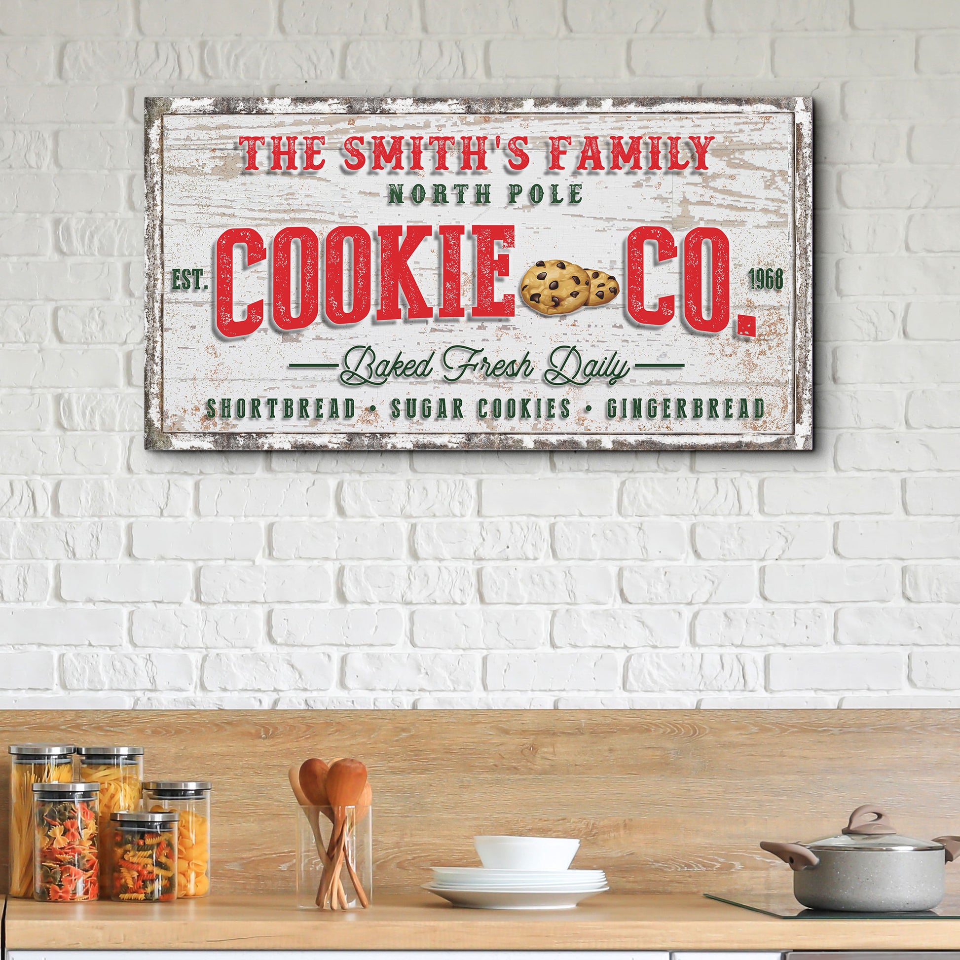 Christmas Cookie Co Sign | Customizable Canvas