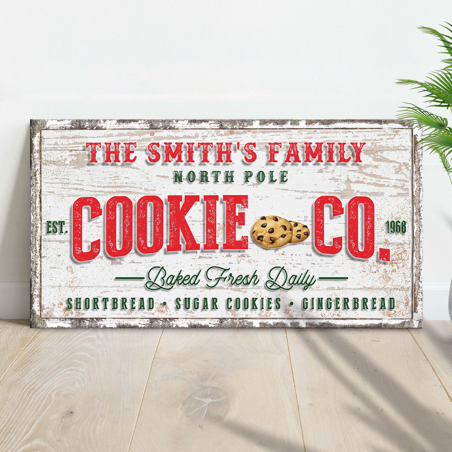 Christmas Cookie Co Sign | Customizable Canvas