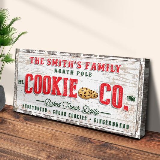 Christmas Cookie Co Sign | Customizable Canvas