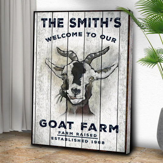 Goat Farm Sign Style 2 - Image by Tailored Canvases