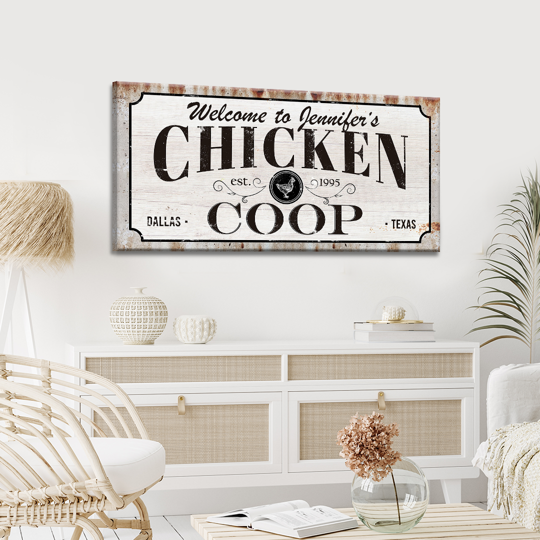 Chicken Coop Sign III Style 1 - Image by Tailored Canvases