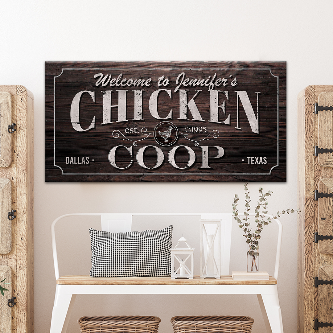 Chicken Coop Sign III Style 3 - Image by Tailored Canvases